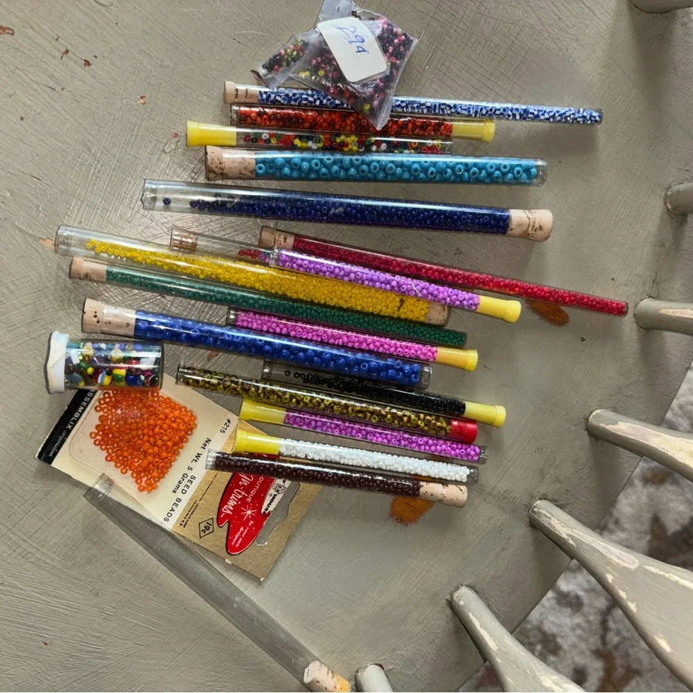 Crafty house. Vintage Seed Beads Tubes